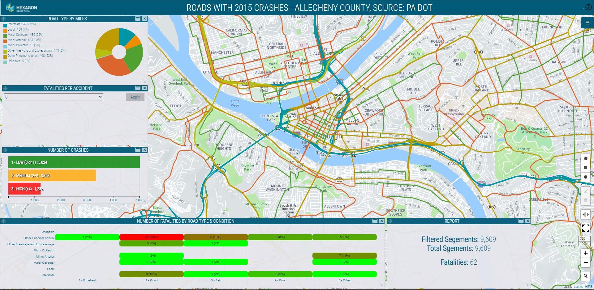 Carte accidents de la route