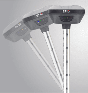 L'antenne EFIX F7 avec différents angles d'inclinaison du TILT