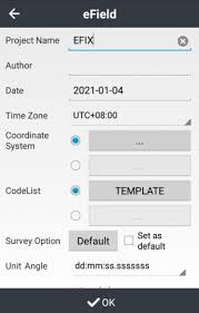 Interface d'EFIX eFIELD