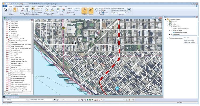 Capture d'écran géomédia zonage urbain