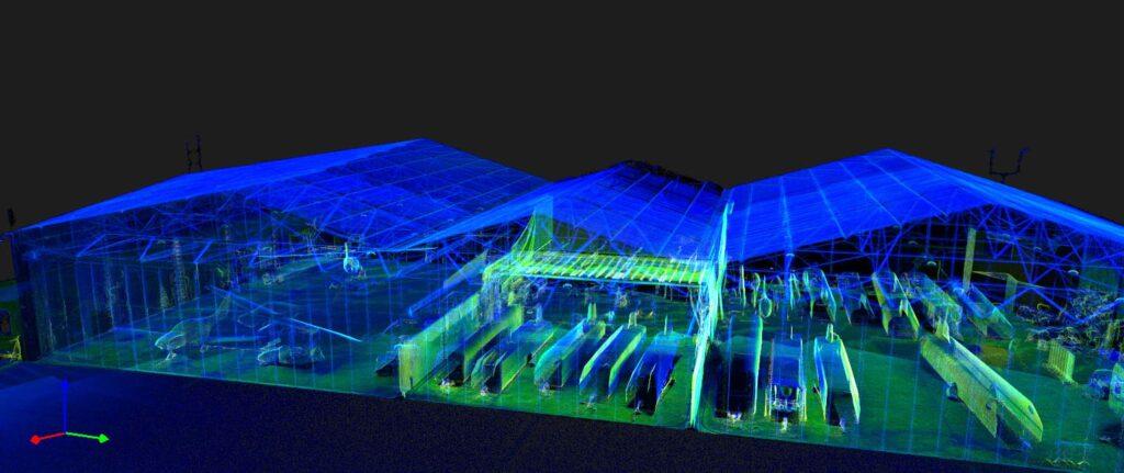 Nuage de points d'un hangar à planeurs