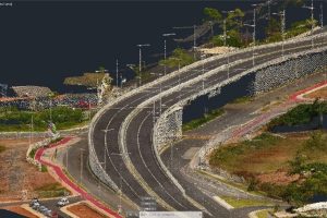 Infrastructure routière capturée par AU20 Mobile Mapping System